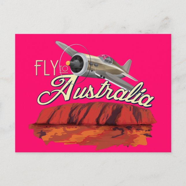 Postal Vuela a Australia (Anverso)