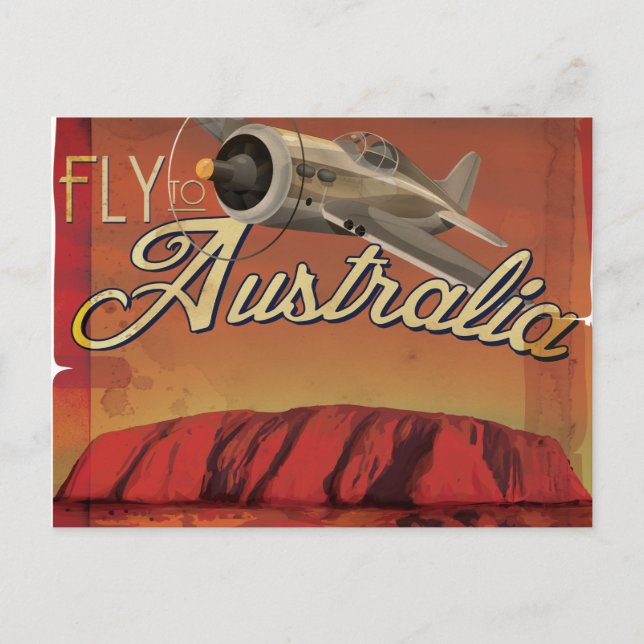 Postal Vuela a Australia (Anverso)