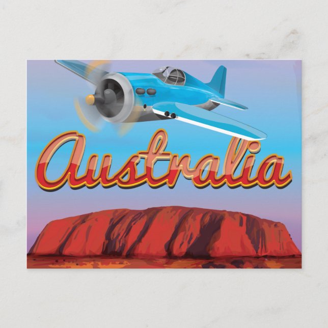 Postal Vuela a Australia (Anverso)