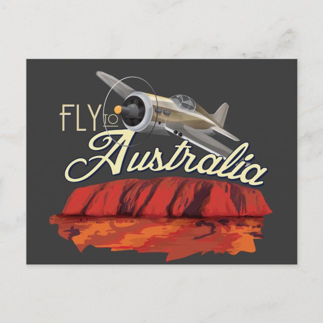 Postal Vuela a Australia (Anverso)