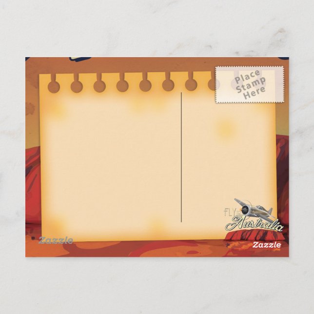 Postal Vuela a Australia (Reverso)
