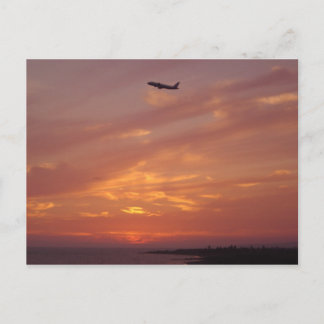 Postal Vuelo al atardecer