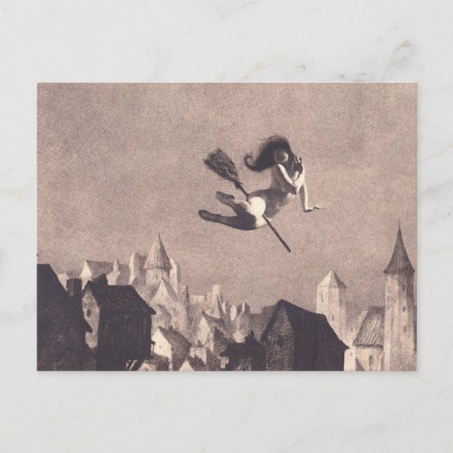 Postal Vuelo Al Sabbath William Mortensen (Anverso)