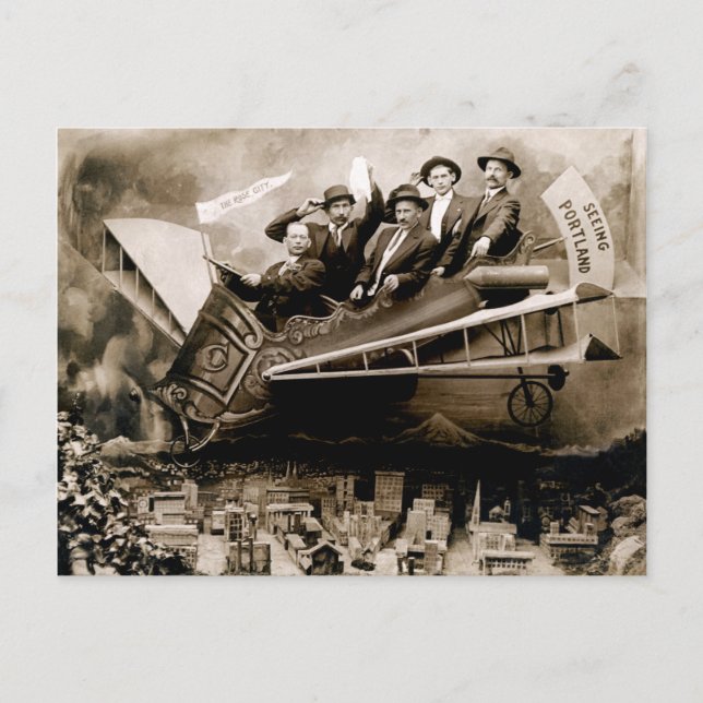 Postal Vuelo de 1910 sobre Portland (Anverso)