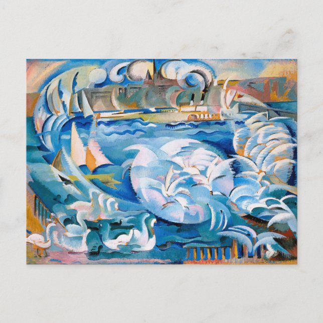 Postal Vuelo de gaviotas por Alice Bailly (Anverso)
