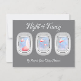 Postal Vuelo de la ventana P del avión de Fancy-Pigs Vola