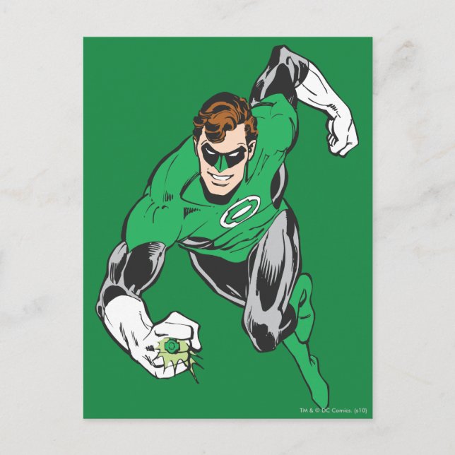Postal Vuelo hacia delante de Green Lantern (Anverso)