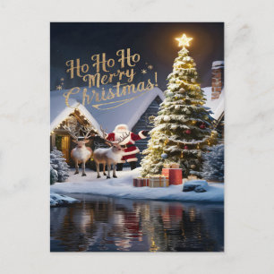 Postal Vuelo Mágico de los Renos de Santa