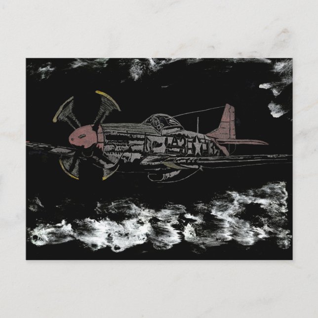 Postal Vuelo nocturno de Tuskegee (Anverso)