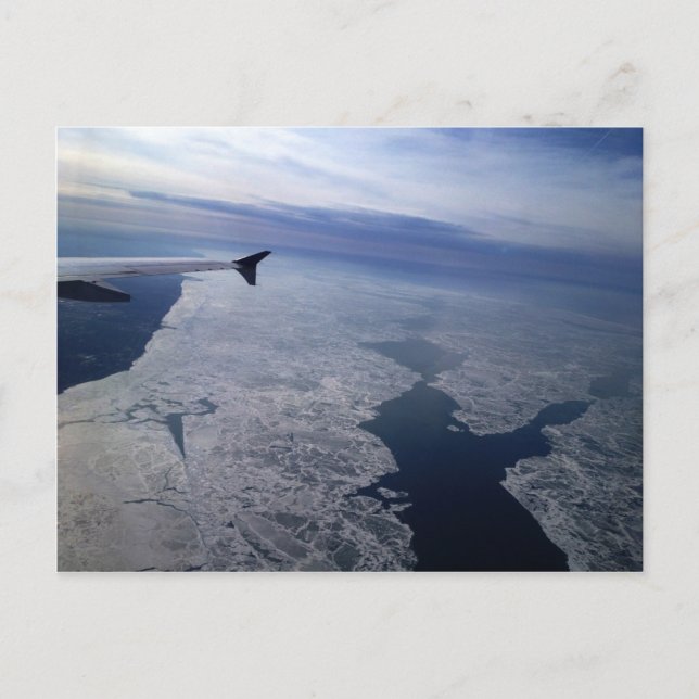 Postal Vuelo Sobre Aguas Congeladas (Anverso)