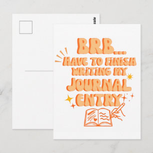 Postal Vuelvo Pronto Tengo Que Terminar De Escribir Mi Di