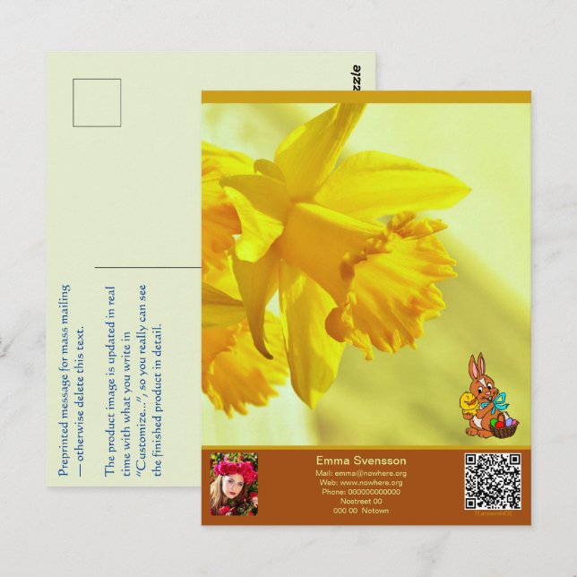 Postal Vykort — Connect, Easter (Anverso / Reverso)