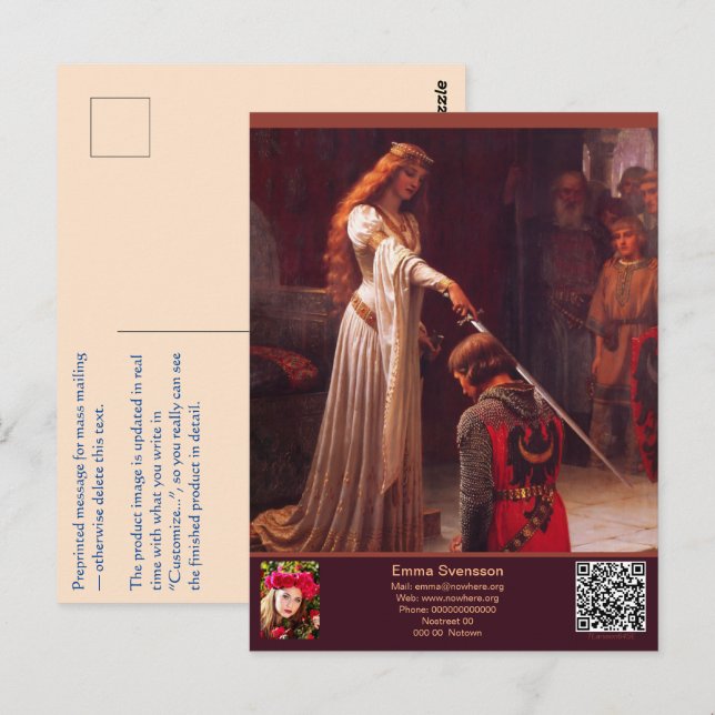 Postal Vykort — Connect, Knight (Anverso / Reverso)