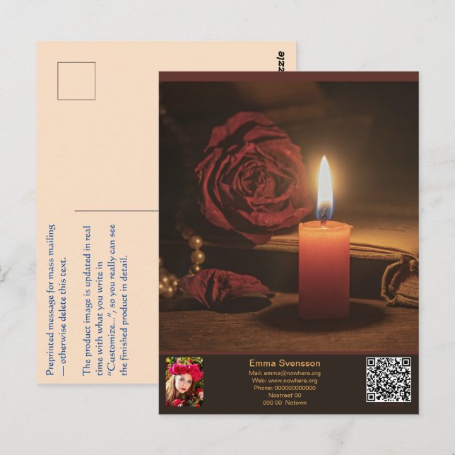 Postal Vykort — Connect, Legend (Anverso / Reverso)