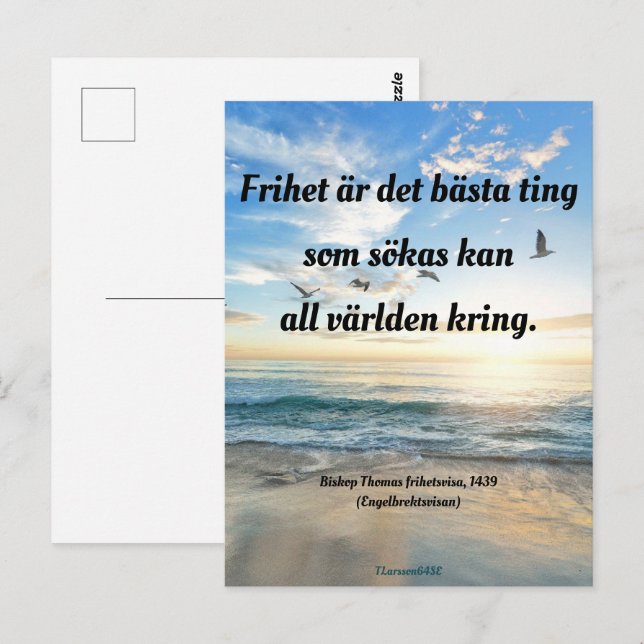 Postal Vykort — Frihet (Anverso / Reverso)