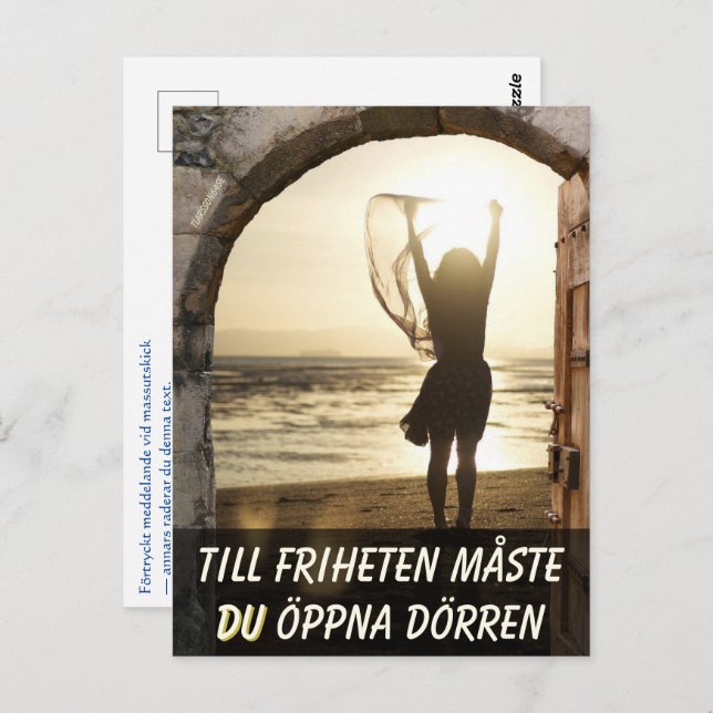 Postal Vykort — Frihetens dörr (Anverso / Reverso)