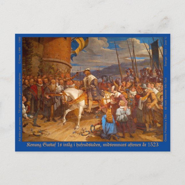 Postal Vykort — Gustav Vasa (Anverso)