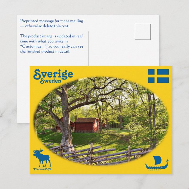 Postal Vykort — Sverige (Anverso / Reverso)