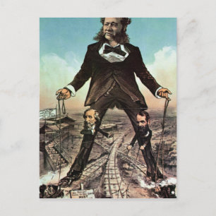 Postal W.H. Vanderbilt como un 'Coloso de Carreteras'