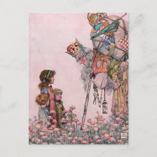 Postal W Heath Robinson Ilustracion Bill the Minder