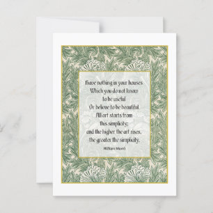 Postal W Morris Cita - No tienes nada en tu casa...