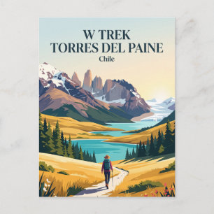 Postal W Trek Torres del Paine Chile
