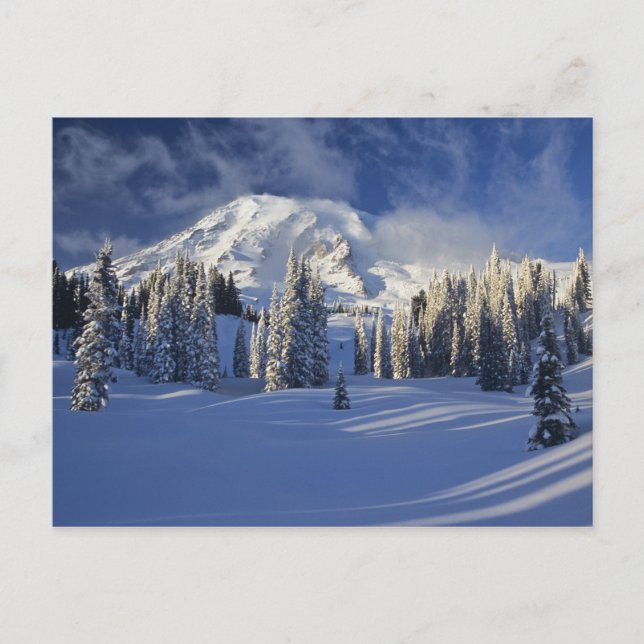 Postal WA, Parque Nacional Mt. Rainier, Mt. Rainier y Par (Anverso)
