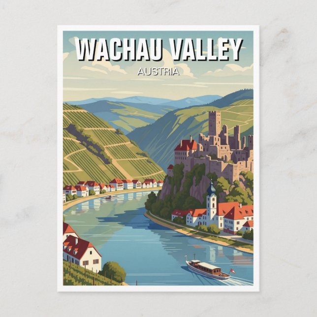 Postal Wachau Valley Austria Travel (Anverso)