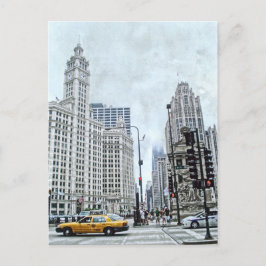 Postal Wacker Dr Chicago Postcard