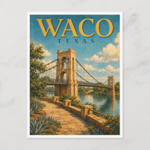 Postal Waco Texas Puente Colgante GeoSaga