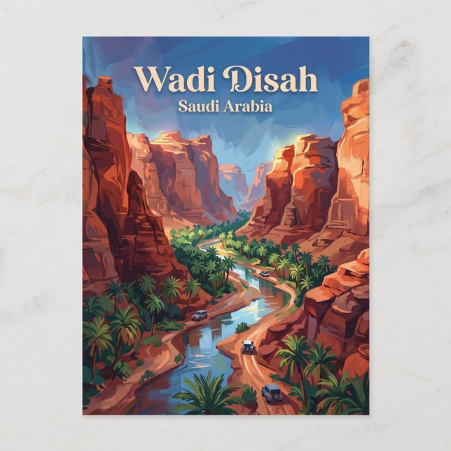 Postal Wadi Disah Arabia Saudita (Anverso)
