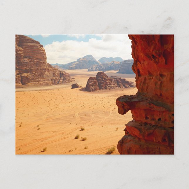 Postal Wadi Rum En Petra City Postcard View Desde Jordani (Anverso)