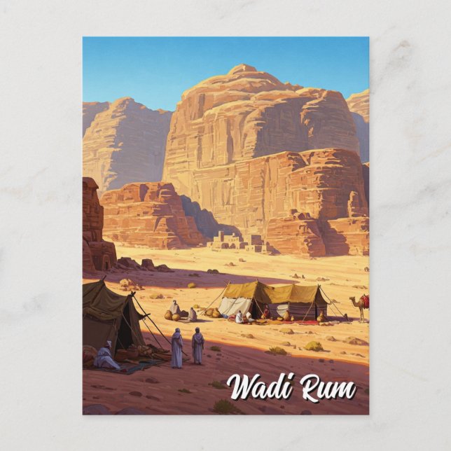 Postal Wadi Rum Jordan Travel (Anverso)