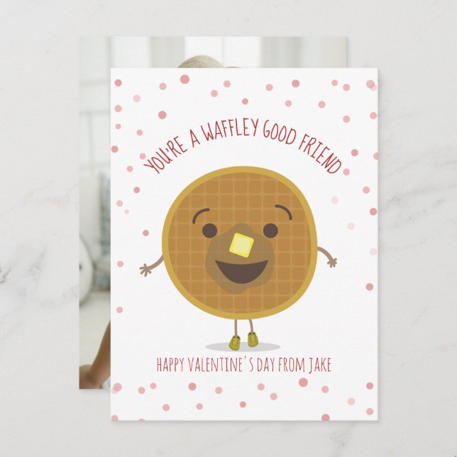 Postal Waffley Good Friend Classroom Valentine Photo (Anverso / Reverso)