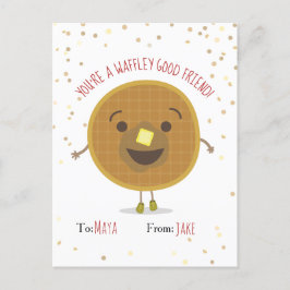 Postal Waffley Good Friend Waffle Valentine Kids