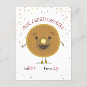 Postal Waffley Good Friend Waffle Valentine Kids