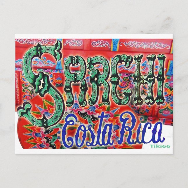 Postal Wagon Sarchi Costa Rica (Anverso)