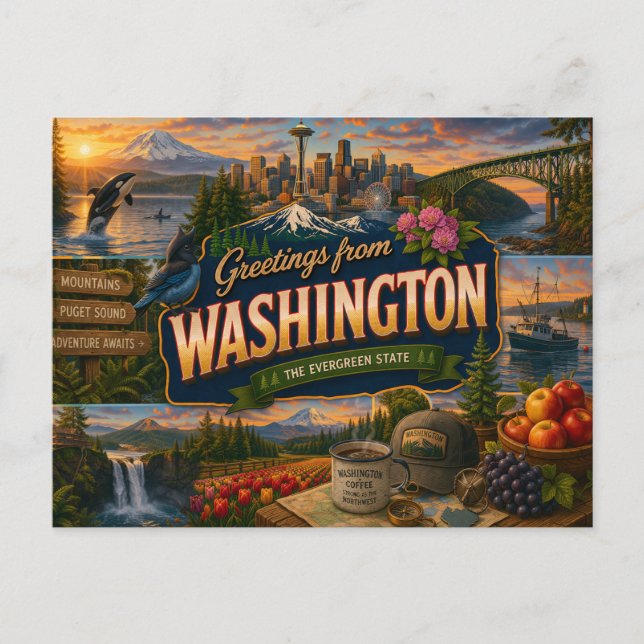 Postal Wahington Postcard (Anverso)