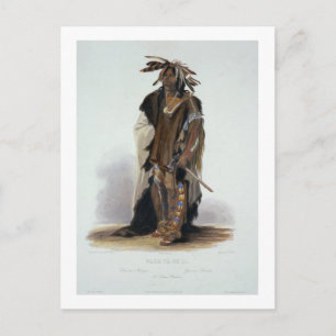 Postal Wahk-Ta-Ge-Li, guerrero sioux, plato 8 de Volum