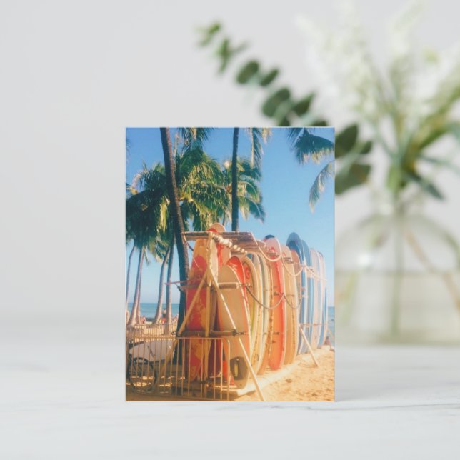 Postal Waikiki Beach Surfboards (Anverso de pie)
