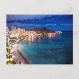 Postal Waikiki de noche