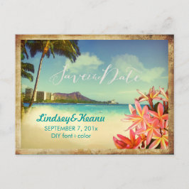 Postal Waikiki vintage de PixDezines/cabeza de diamante/p