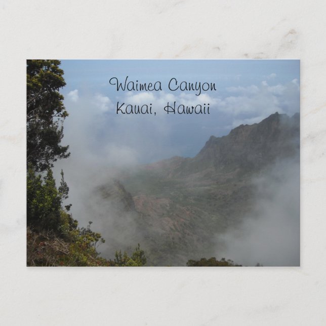 Postal Waimea Canyon - Kauai, Hawái (Anverso)