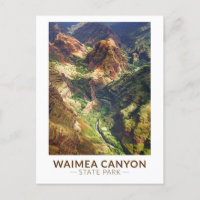Waimea Canyon State Park Hawaii Watercolor