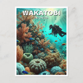 Postal Wakatobi Indonesia Scuba Diver