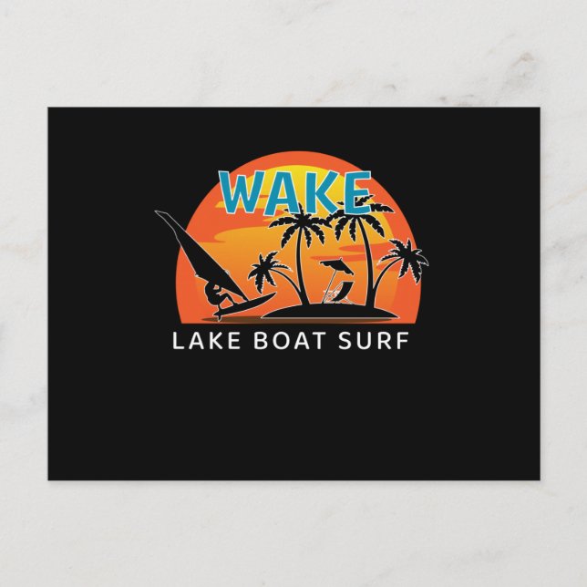 Postal Wake Lake Boat Surf (Anverso)