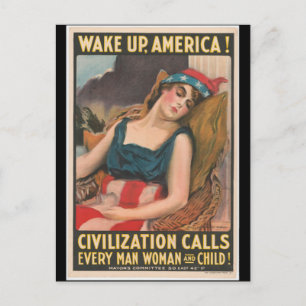 Postal Wake Up America Poster