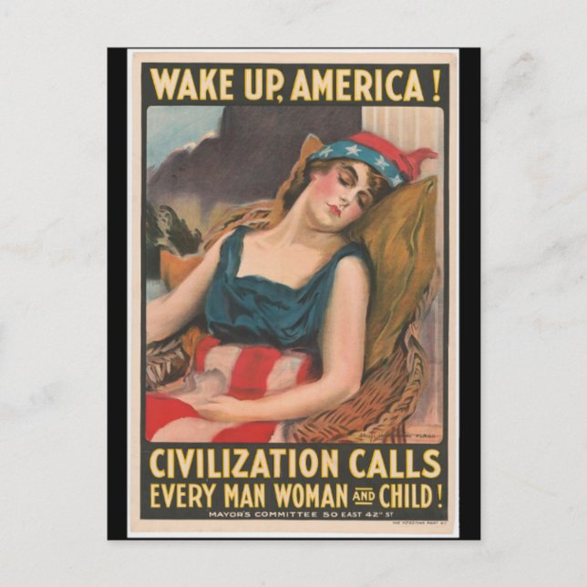 Postal Wake Up America Poster (Anverso)