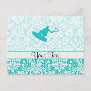 Postal Wakeboarder verde azulado