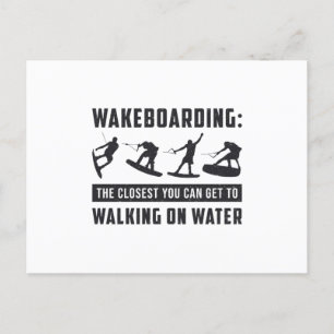 Postal Wakeboarder Wakeboard Caminando Por El Despertar D